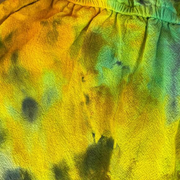 Ice Dyed Romper - Tie Dyed Upcycled - Pockets Soft Summer Spring (Women's Small) - Picture 14 of 14